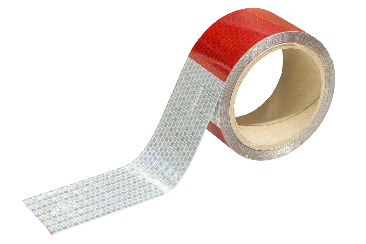 DOT C2 Reflective Adhesive Tape. Silver. Weather-Proof Commercial Grad