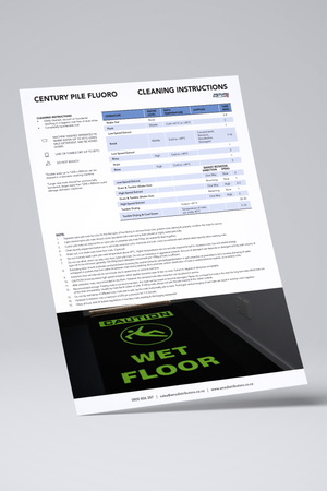 Century Pile Fluoro Mat Cleaning Instructions