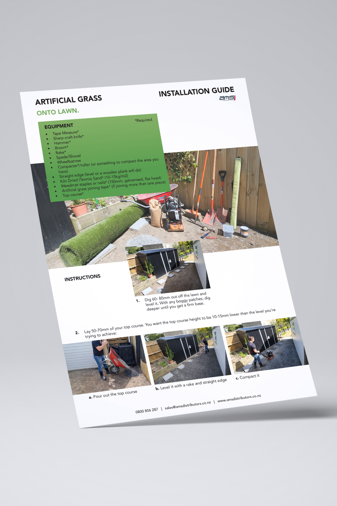 Turf Installation Guide Artificial Grass Installation Guide – AMS Distributors