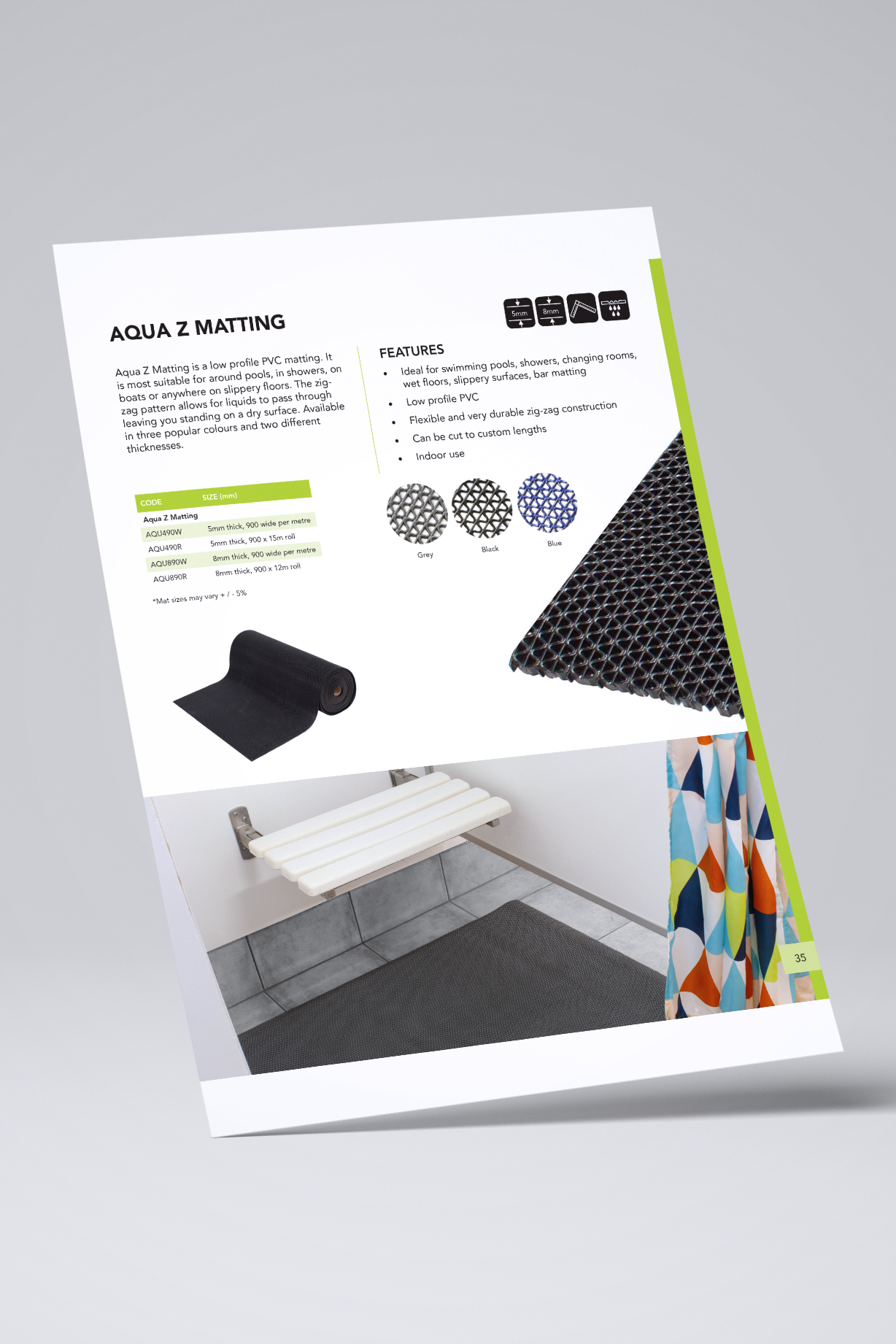 Aqua Z Matting Product Page