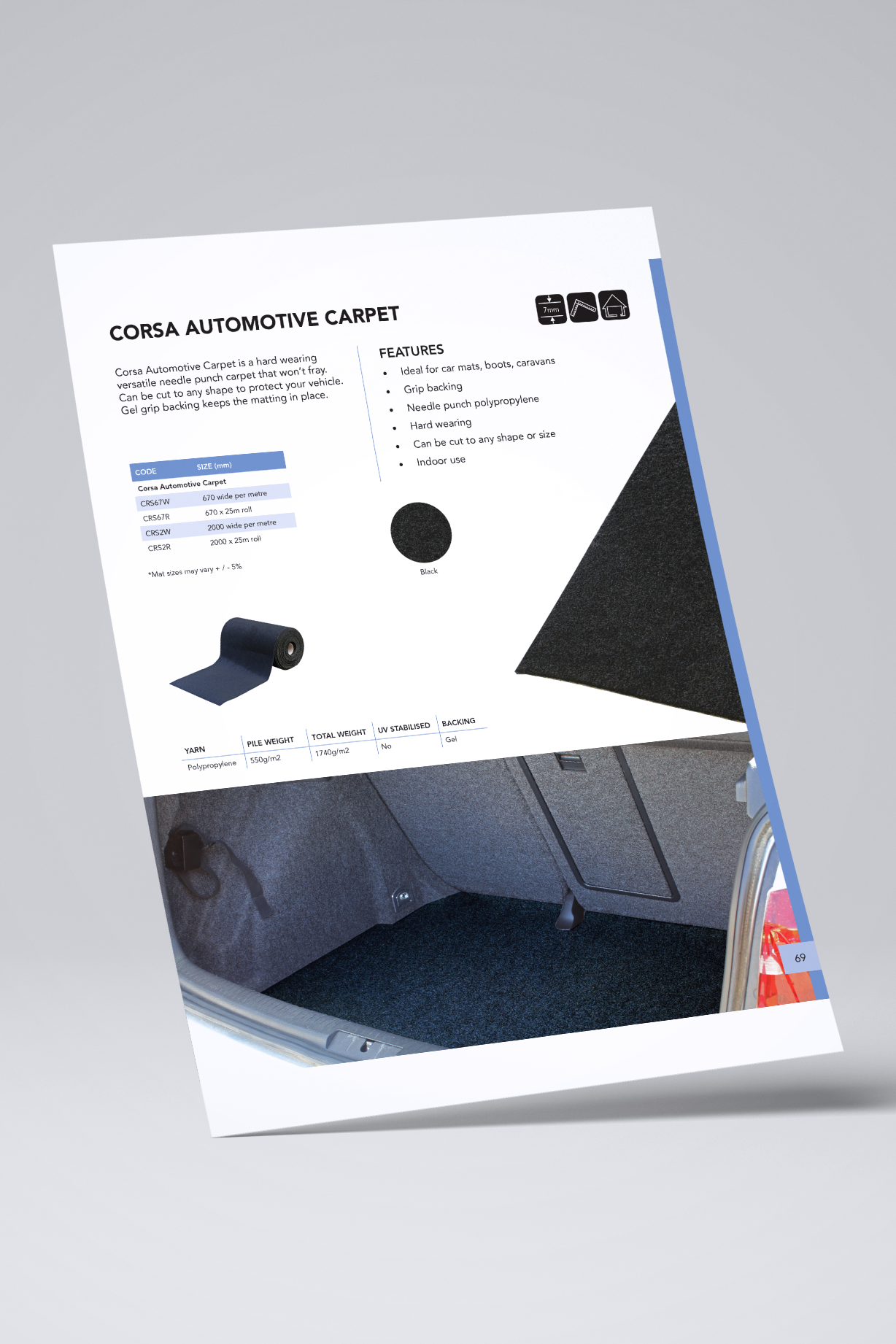 Corsa Automotive Carpet