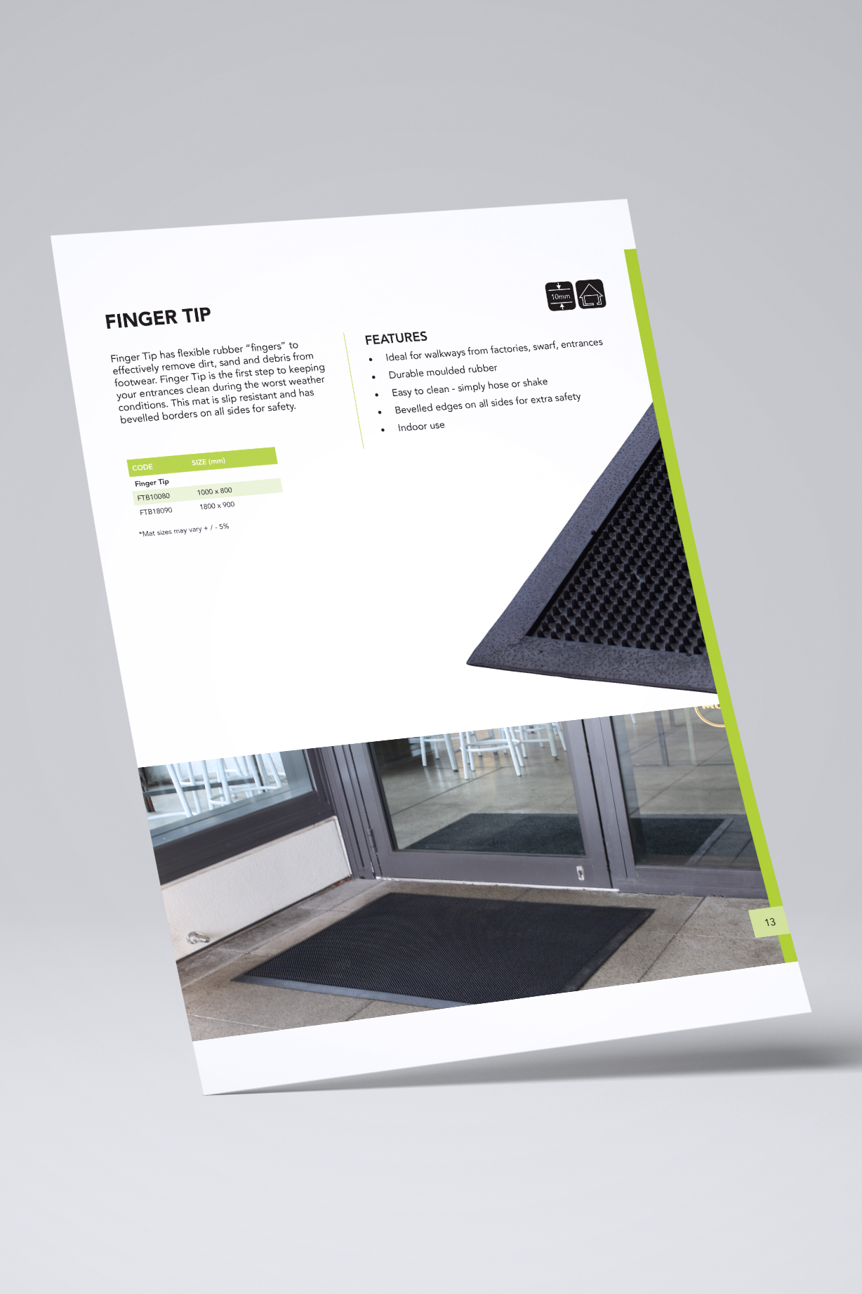 Finger Tip Mat Product Page