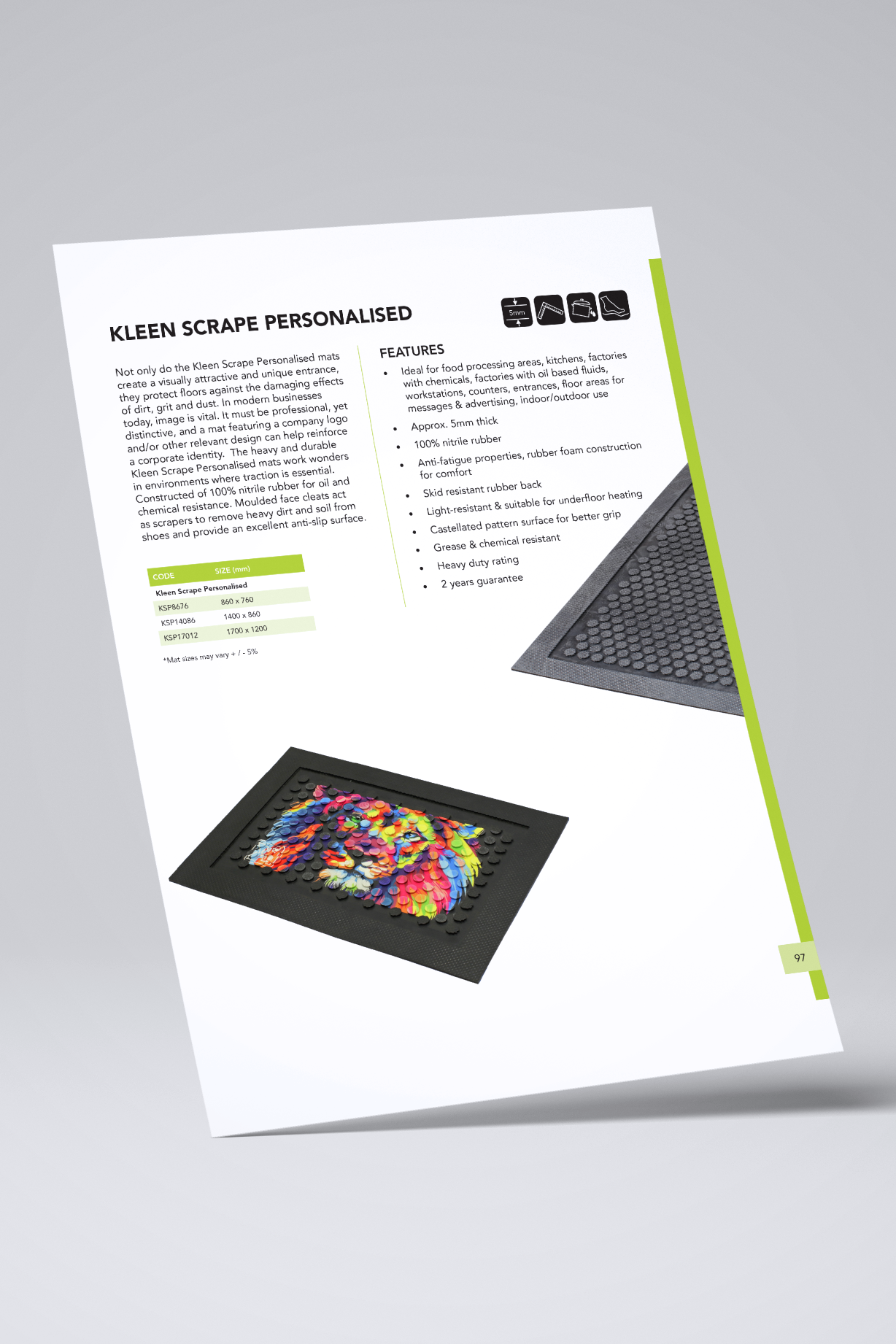Kleen Scrape Personalised Mat Product Page