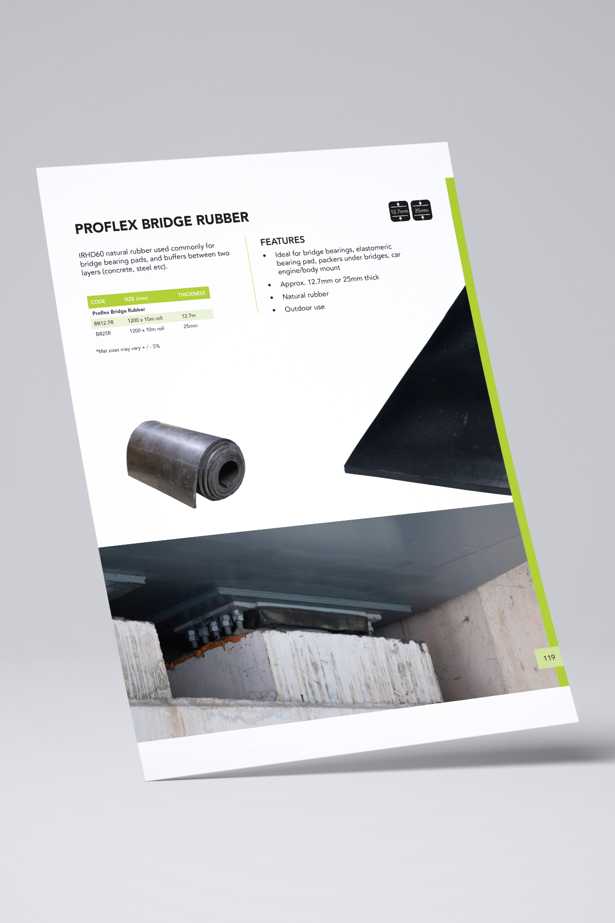 Proflex Bridge Rubber Product Page