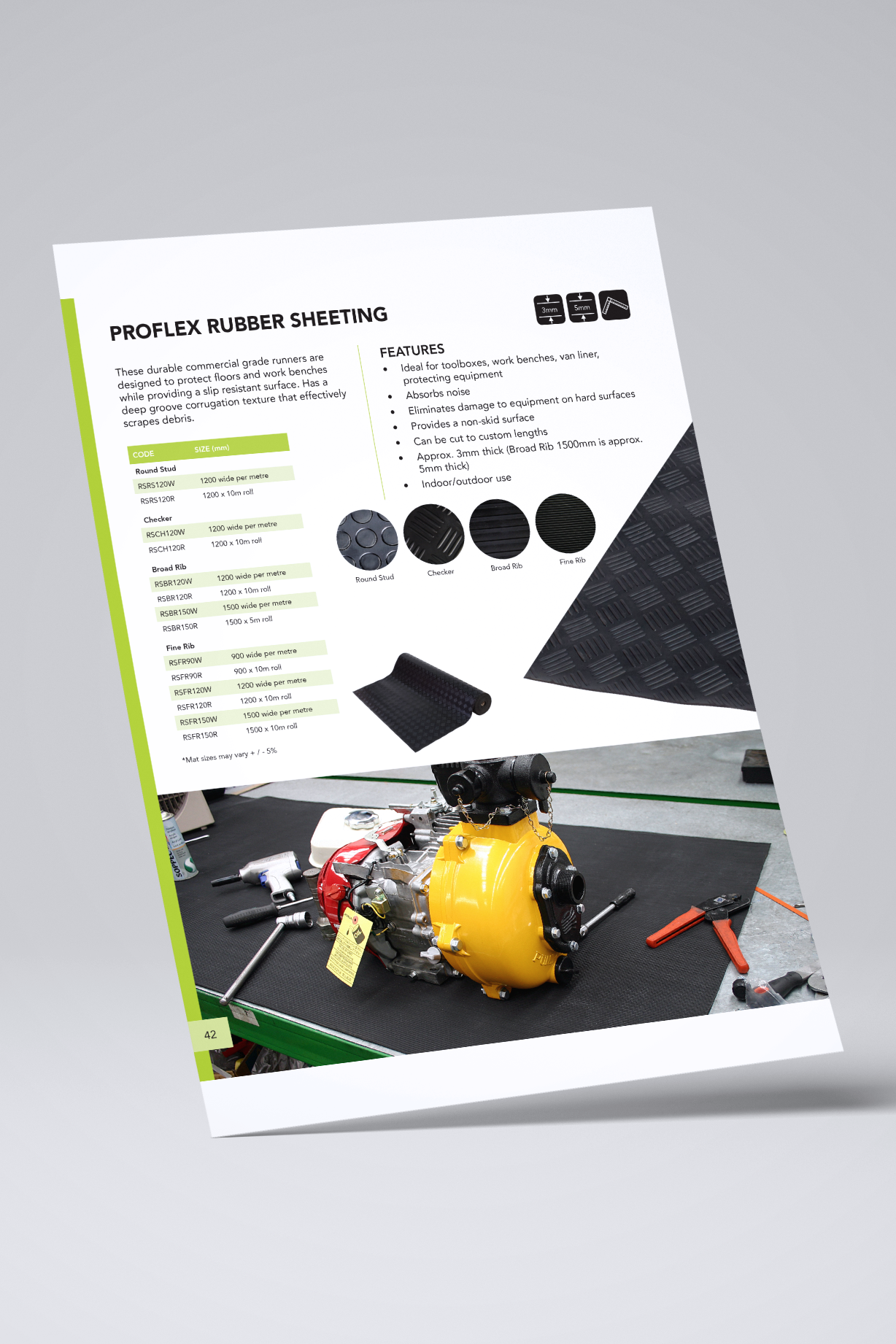 Proflex Rubber Sheeting Product Page
