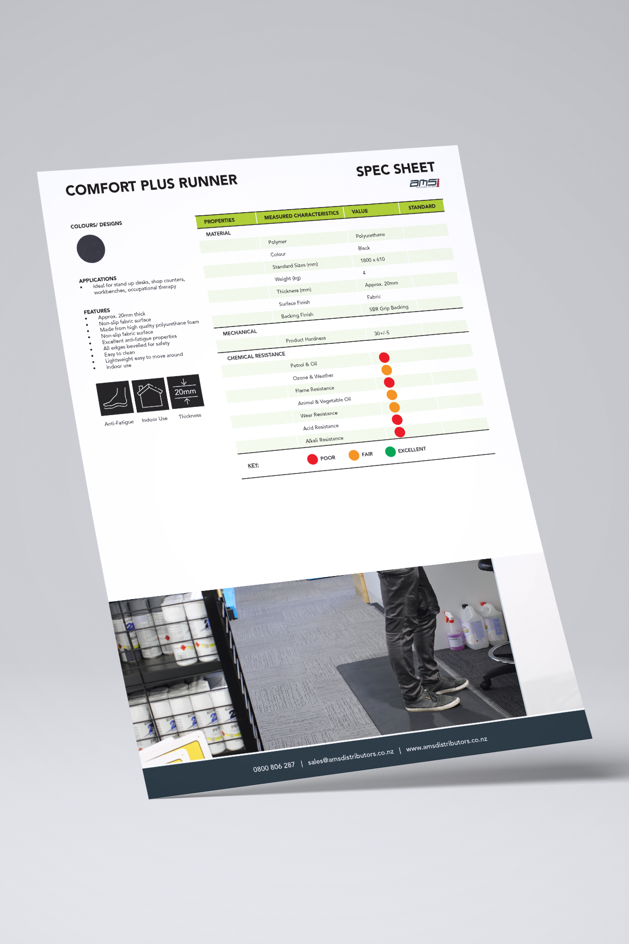 Comfort Plus Runner Spec Sheet