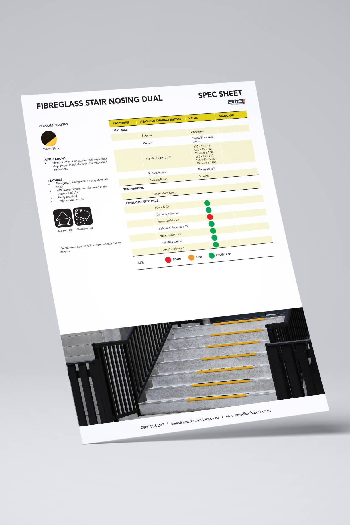 Stair Nosing Yellow/Black