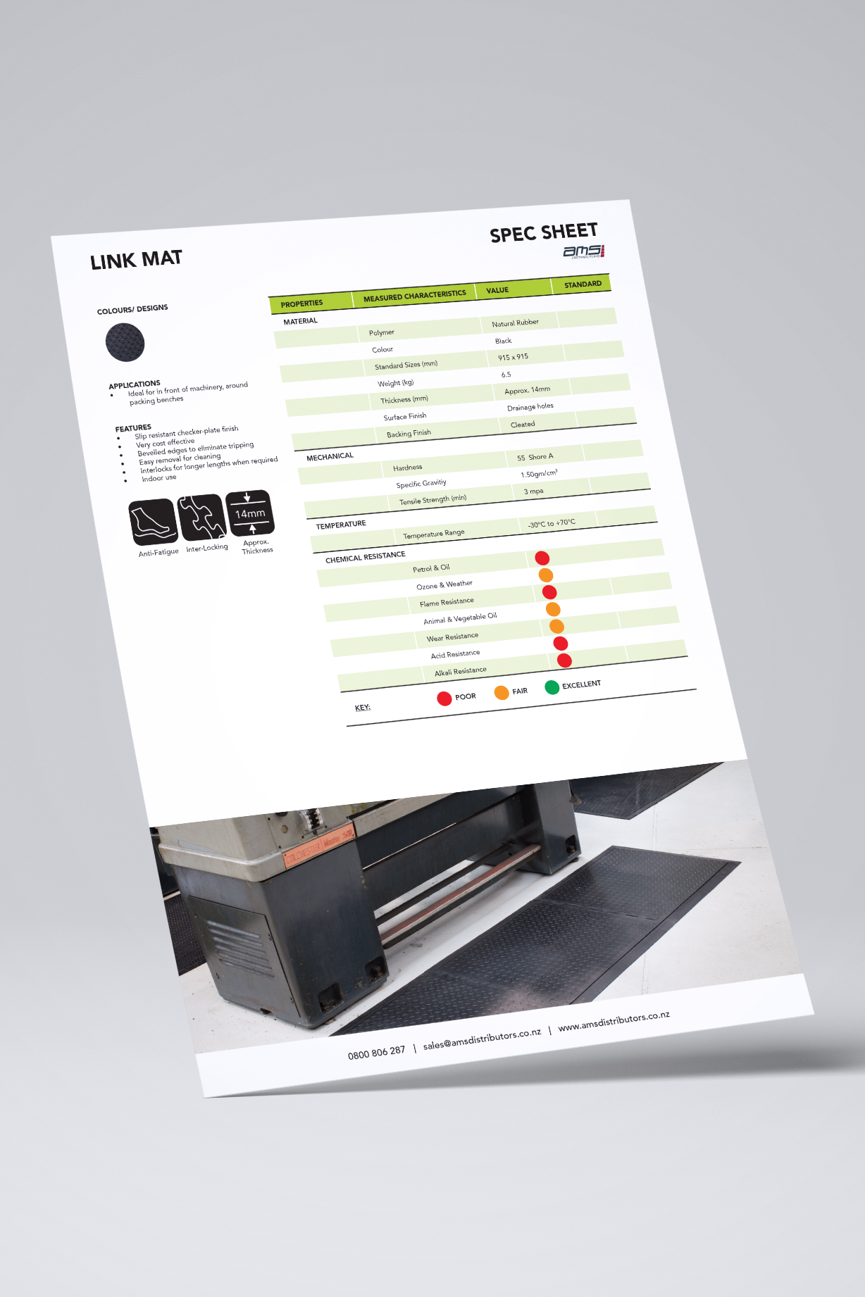 Link Mat Spec Sheet