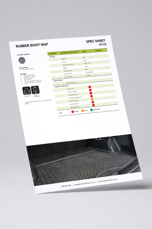 Rubber Boot Mat Spec Sheet