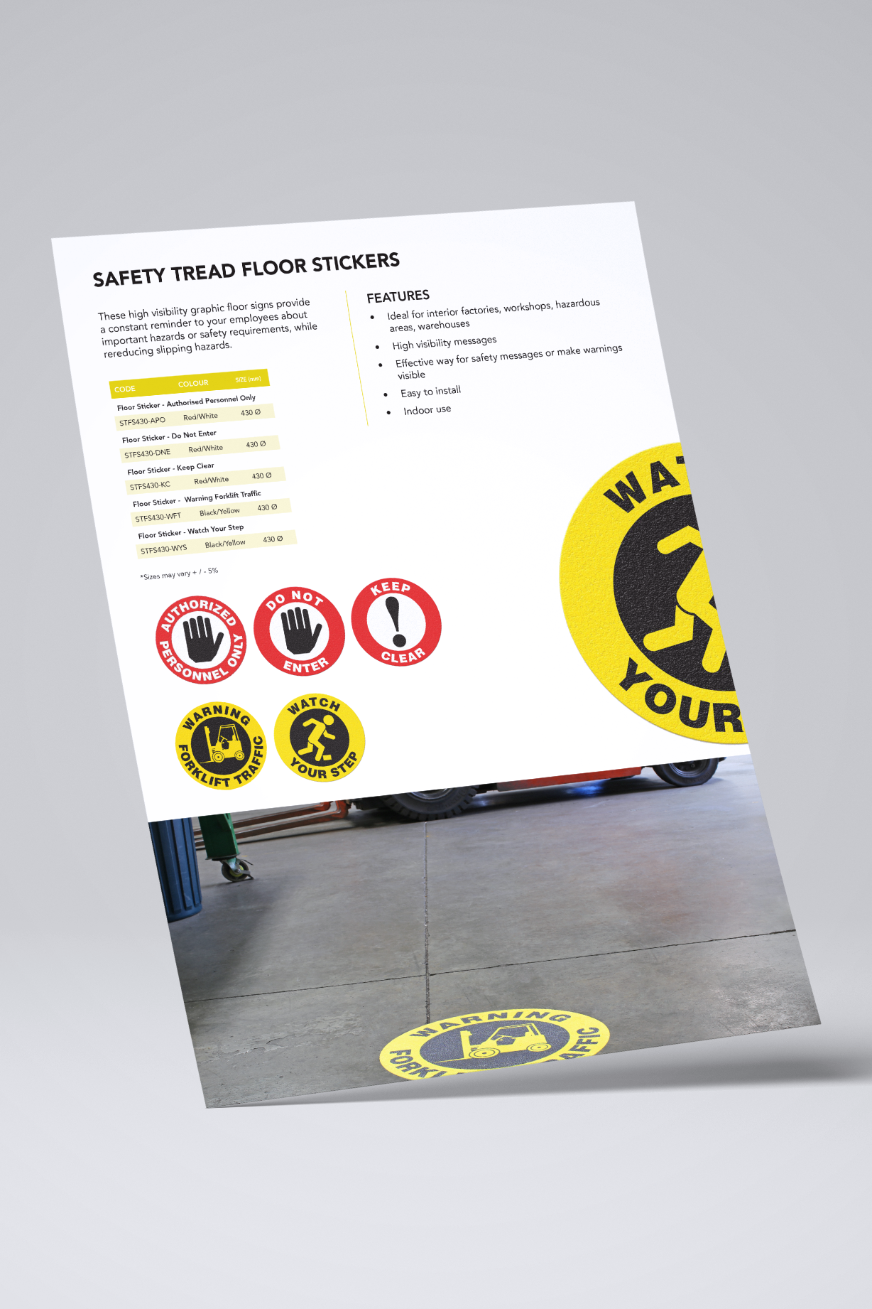 Safety Tread Floor Stickers – AMS Distributors