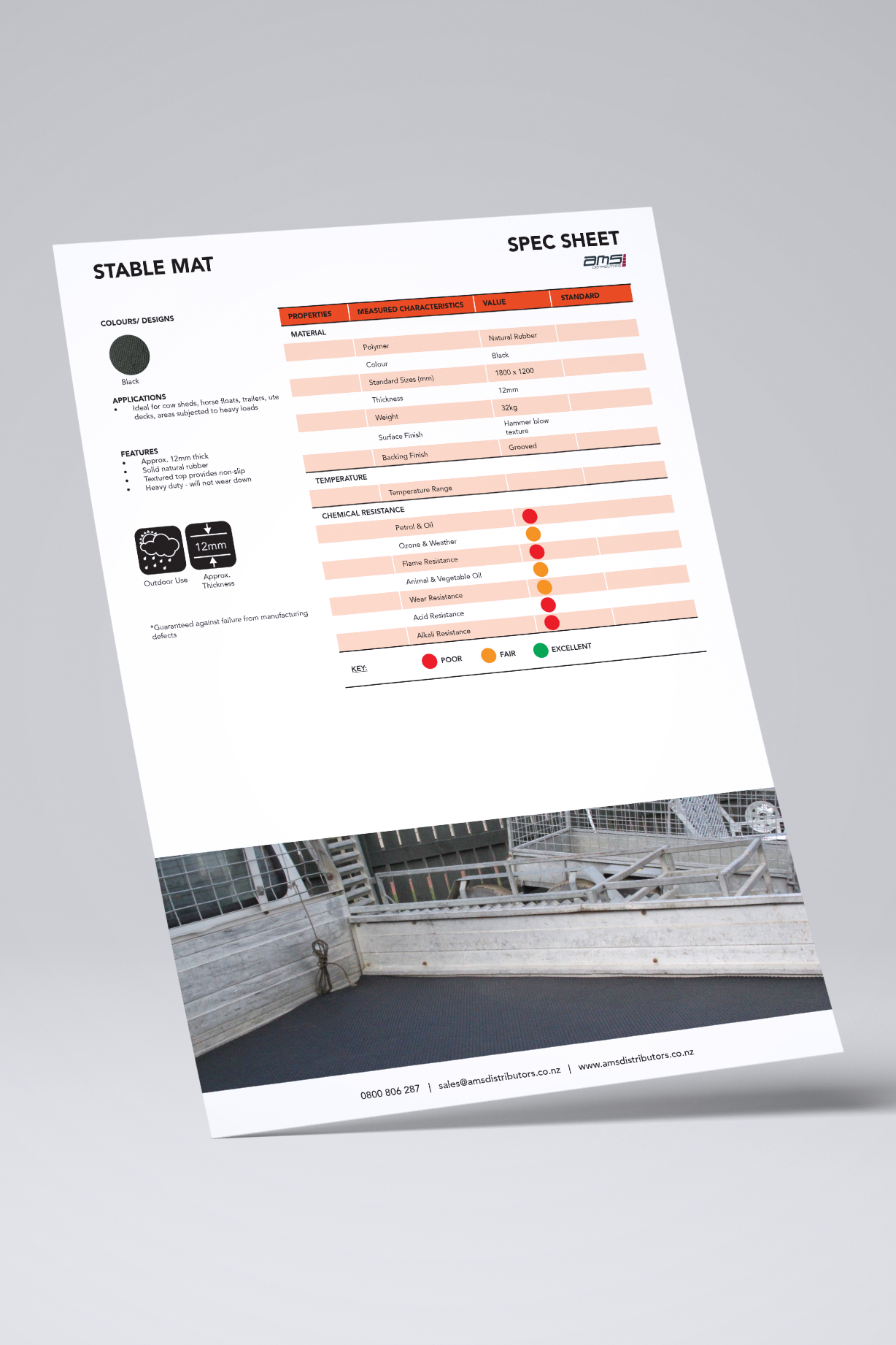 Stable Mat Spec Sheet